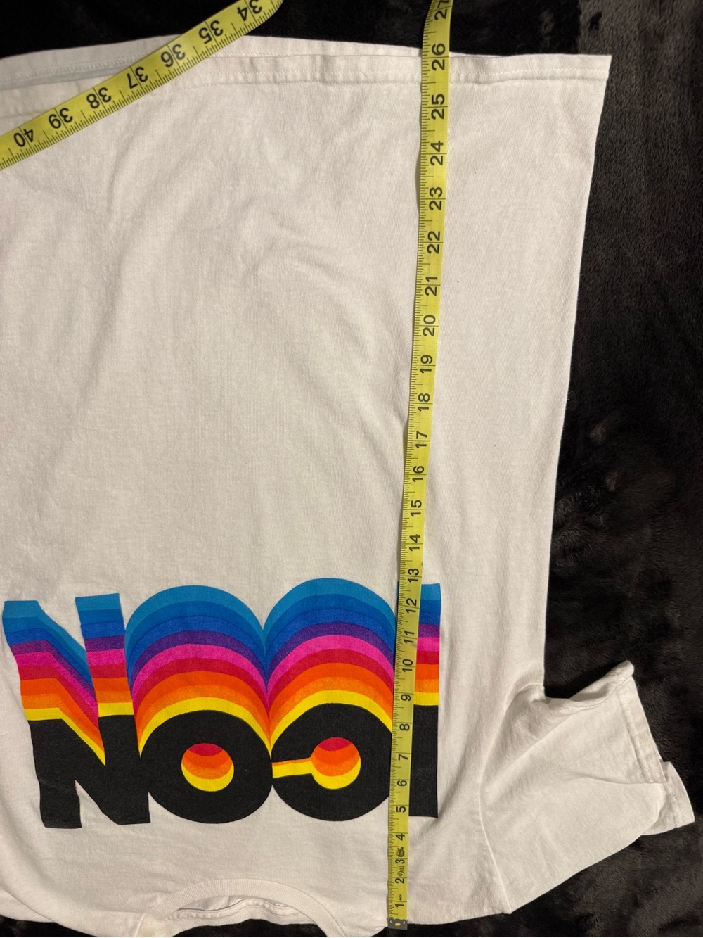 ICON White T-Shirt with Rainbow Gradient Logo - Picture 4 of 6
